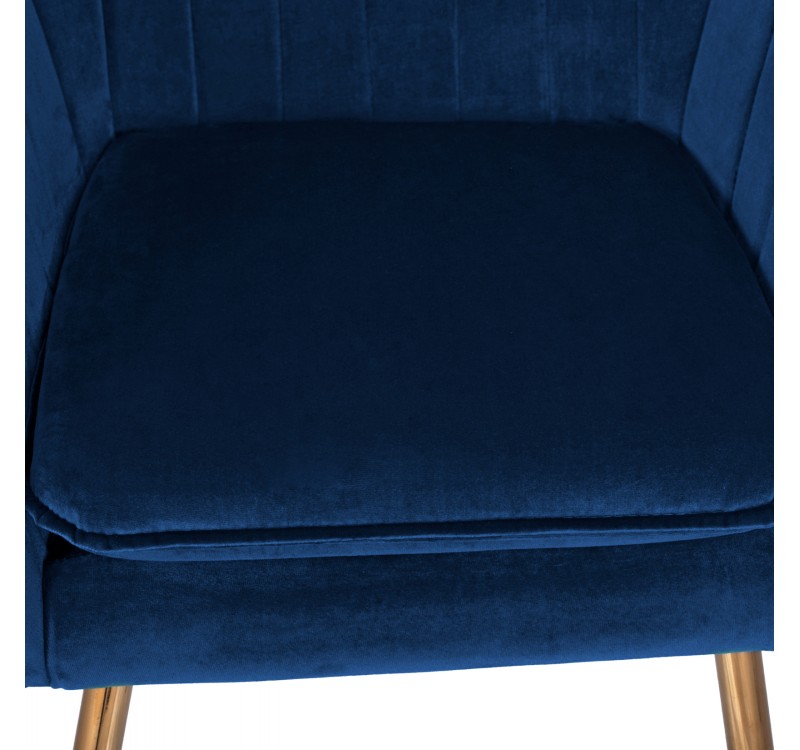 ΠΟΛΥΘΡΟΝΑΚΙ SAWYER ΒΕΛΟΥΔΟ ΜΠΛΕ ΜΕ ΧΡΥΣΑ ΠΟΔΙΑ HM8523.08 55Χ60Χ83Υ εκ.