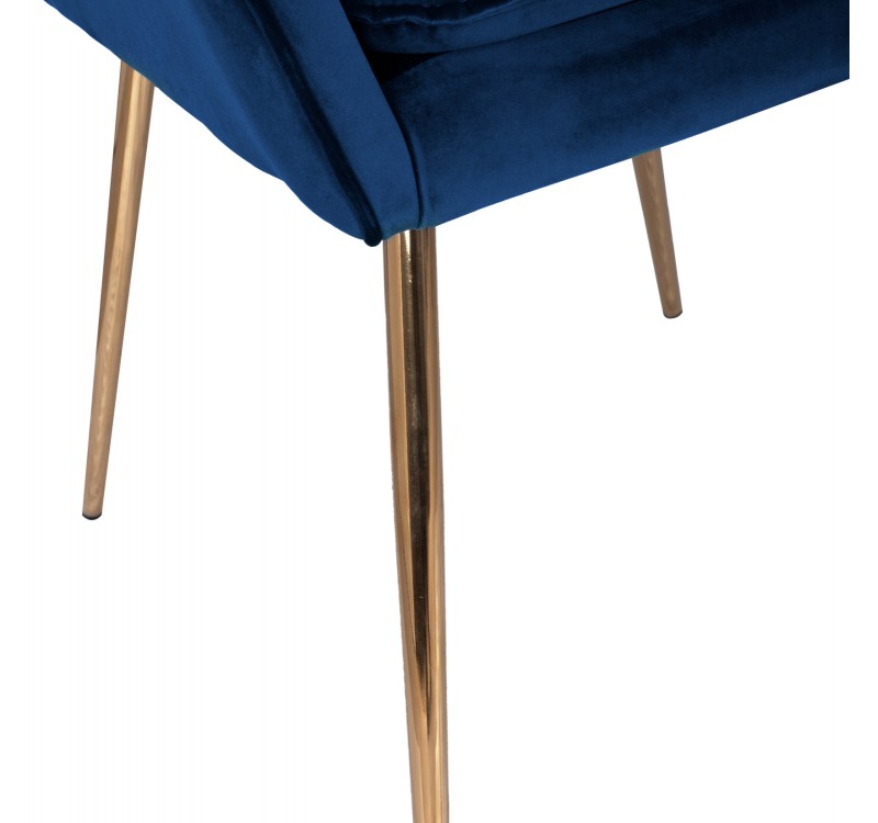 ΠΟΛΥΘΡΟΝΑΚΙ SAWYER ΒΕΛΟΥΔΟ ΜΠΛΕ ΜΕ ΧΡΥΣΑ ΠΟΔΙΑ HM8523.08 55Χ60Χ83Υ εκ.