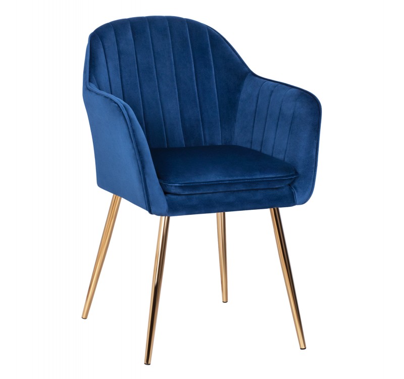 ΠΟΛΥΘΡΟΝΑΚΙ SAWYER ΒΕΛΟΥΔΟ ΜΠΛΕ ΜΕ ΧΡΥΣΑ ΠΟΔΙΑ HM8523.08 55Χ60Χ83Υ εκ.