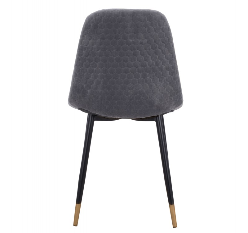 ΚΑΡΕΚΛΑ LUCILLE HM8552.01 ΑΠΟ ΒΕΛΟΥΔΟ ΓΚΡΙ ΜΕ ΜΕΤΑΛΛΙΚΟ ΣΚΕΛΕΤΟ 45X56X81Υ εκ.