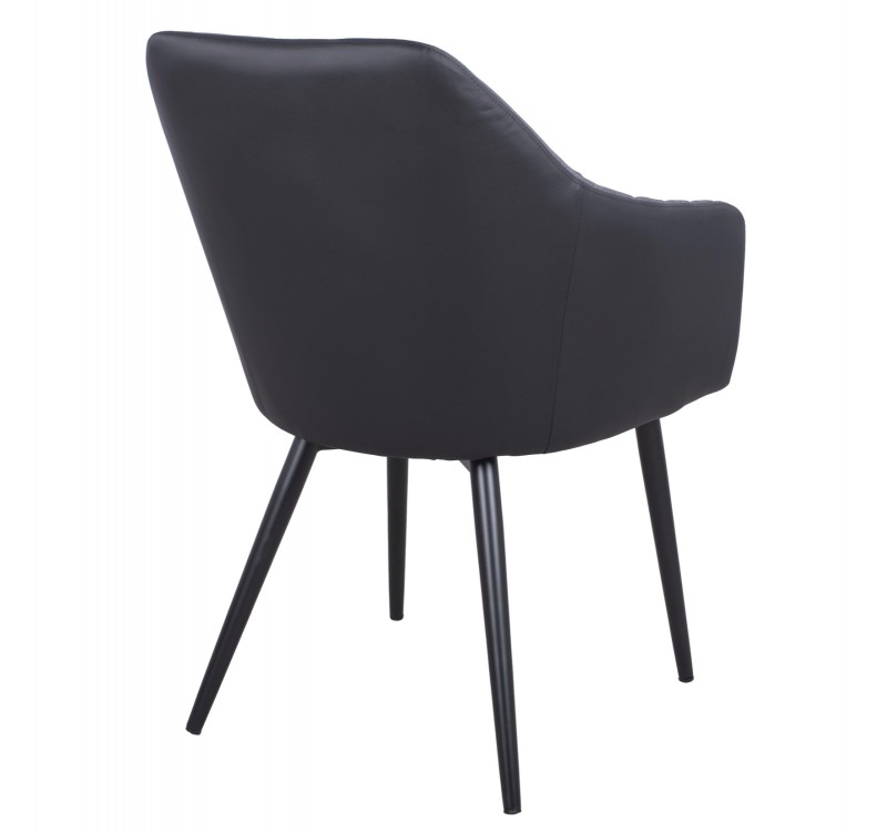 ΠΟΛΥΘΡΟΝΑΚΙ CHARLES HM8522.01 ΜΕ ΥΦΑΣΜΑ ΣΚΟΥΡΟ ΓΚΡΙ PU ΜΑΥΡΟ 57x63x83Υ εκ.