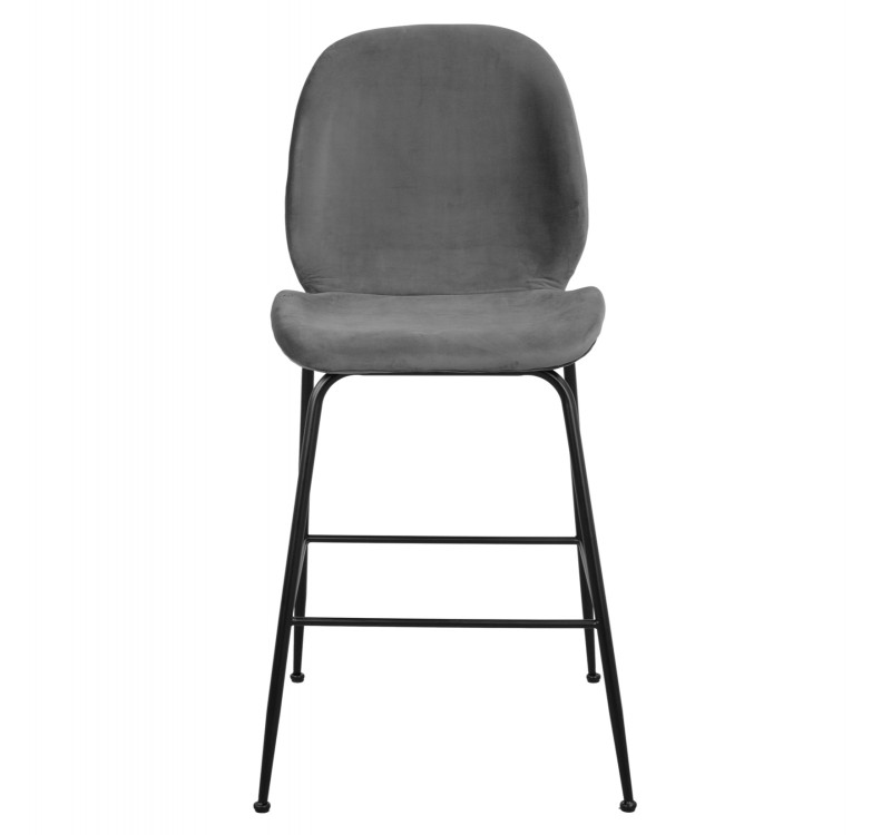 ΣΚΑΜΠΟ ΜΕΣΑΙΟΥ ΥΨΟΥΣ NORA HM8524.01 ΒΕΛΟΥΔΟ ΓΚΡΙ & ΜΑΥΡΟ ΜΕΤΑΛΛΙΚΟ ΣΚΕΛΕΤΟ 48x61x103Υ εκ.