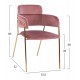 ΠΟΛΥΘΡΟΝΑΚΙ KELSO HM8521.02 ΒΕΛΟΥΔΟ ΣΑΠΙΟ ΜΗΛΟ & ΕΠΙΧΡΥΣΟ ΠΟΔΙ 52,5x52x80Υ εκ.