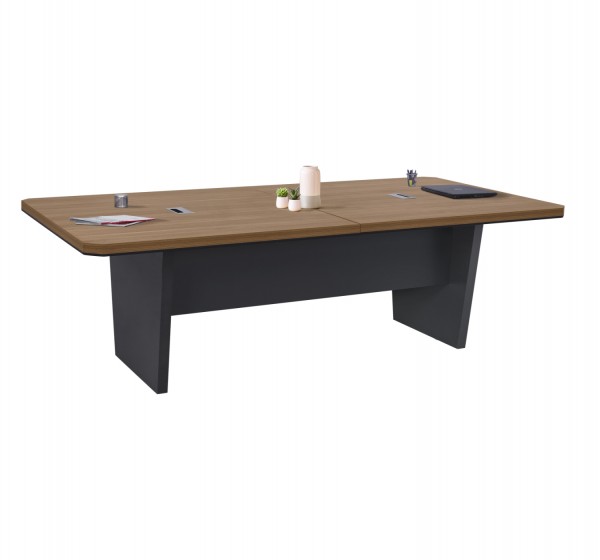 ΕΠΑΓΓΕΛΜΑΤΙΚΟ ΓΡΑΦΕΙΟ ΣΥΝΕΔΡΙΑΣΕΩΝ HM2361 SUPREME HONEY OAK & ΓΚΡΙ 240x120x75Υεκ.