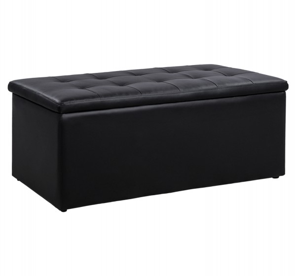 ΣΚΑΜΠΟ PU ΜΕ ΑΠΟΘΗΚΕΥΤΙΚΟ ΧΩΡΟ TRISCUBE ΜΑΥΡΟ HM223.01 121x51.5x50Υ εκ.