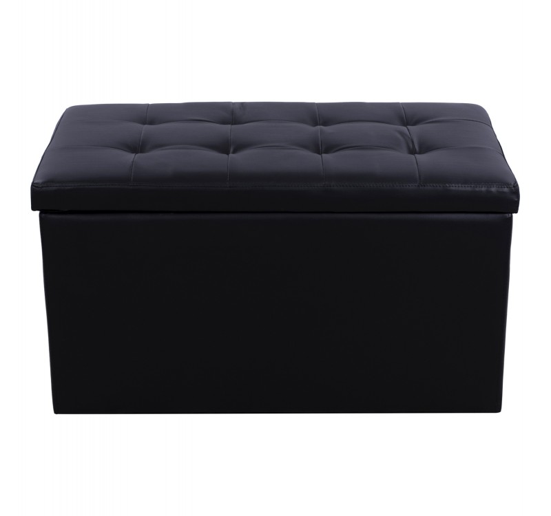 ΣΚΑΜΠΟ-ΜΠΑΟΥΛΟ PU ΜΕ ΑΠΟΘΗΚΕΥΤΙΚΟ ΧΩΡΟ PUNK ΜΑΥΡΟ HM279.01 90x50x52Υ εκ.