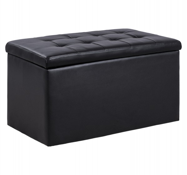 ΣΚΑΜΠΟ-ΜΠΑΟΥΛΟ PU ΜΕ ΑΠΟΘΗΚΕΥΤΙΚΟ ΧΩΡΟ PUNK ΜΑΥΡΟ HM279.01 90x50x52Υ εκ.