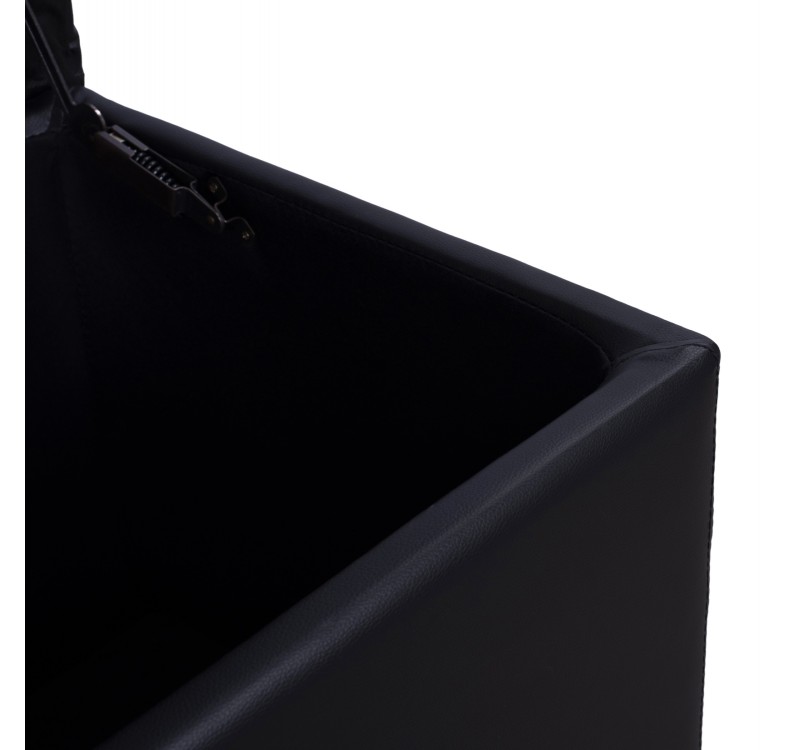 ΣΚΑΜΠΟ-ΜΠΑΟΥΛΟ PU ΜΕ ΑΠΟΘΗΚΕΥΤΙΚΟ ΧΩΡΟ PUNK ΜΑΥΡΟ HM279.01 90x50x52Υ εκ.