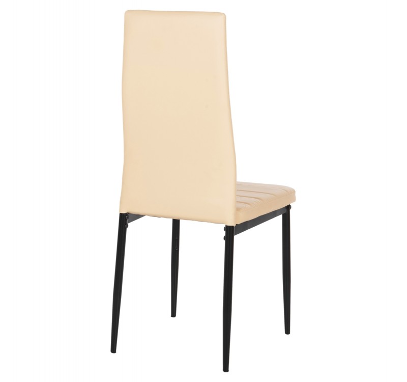 ΚΑΡΕΚΛΑ ΤΡΑΠΕΖΑΡΙΑΣ LADY HM0037.25 ΑΝΟΙΧΤΟ ΚΡΕΜ PU ΣΚΕΛΕΤΟΣ ΜΑΥΡΟΣ ΜΕΤΑΛ. (K/D) 42x44x95Υεκ
