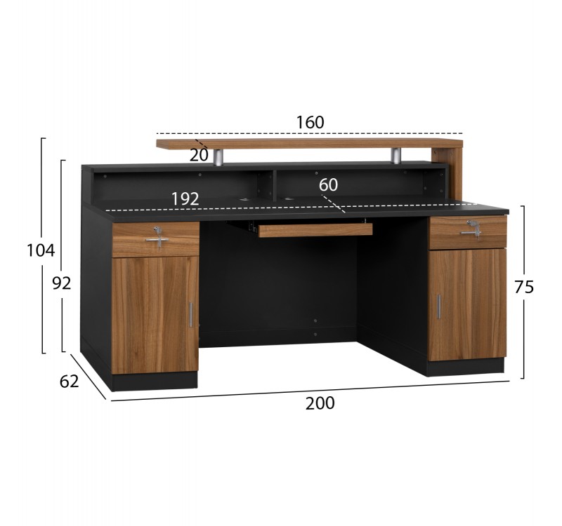 ΕΠΑΓΓΕΛΜΑΤΙΚΟ ΓΡΑΦΕΙΟ ΥΠΟΔΟΧΗΣ SUPREME 200Χ62Χ104 HM2362