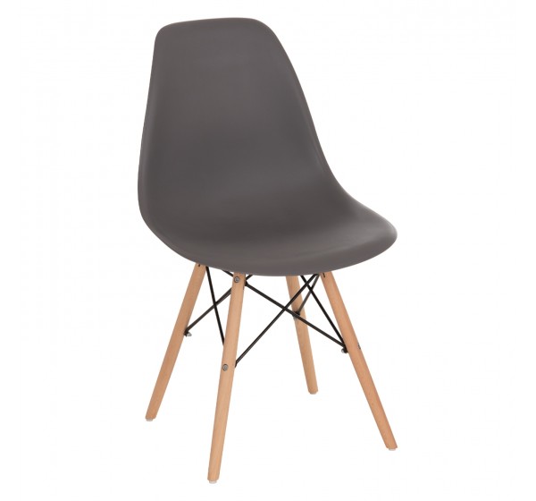 ΚΑΡΕΚΛΑ ΜΕ ΞΥΛΙΝΑ ΠΟΔΙΑ ΚΑΙ ΚΑΘΙΣΜΑ TWIST PP ΓΚΡΙ HM8460.10 46x50x82 εκ.
