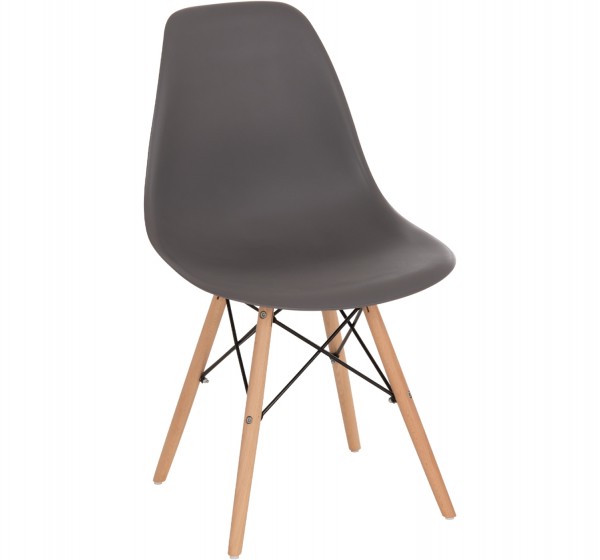 ΚΑΡΕΚΛΑ ΜΕ ΞΥΛΙΝΑ ΠΟΔΙΑ ΚΑΙ ΚΑΘΙΣΜΑ TWIST PP ΓΚΡΙ HM8460.10 46x50x82 εκ.