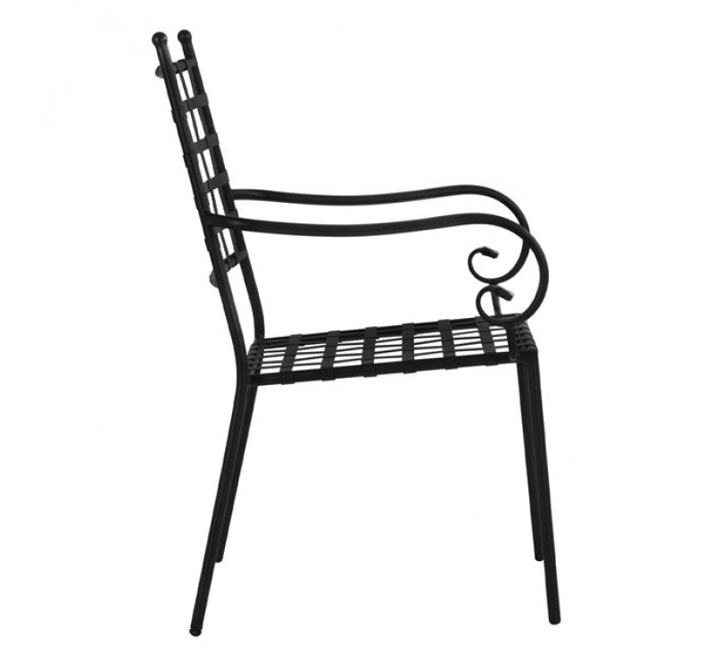 ΜΕΤΑΛΛΙΚΗ ΠΟΛΥΘΡΟΝΑ KENNEDY HM5171.11 ΣΕ ΜΑΥΡΗ ΑΠΟΧΡΩΣΗ 57x60x92Y