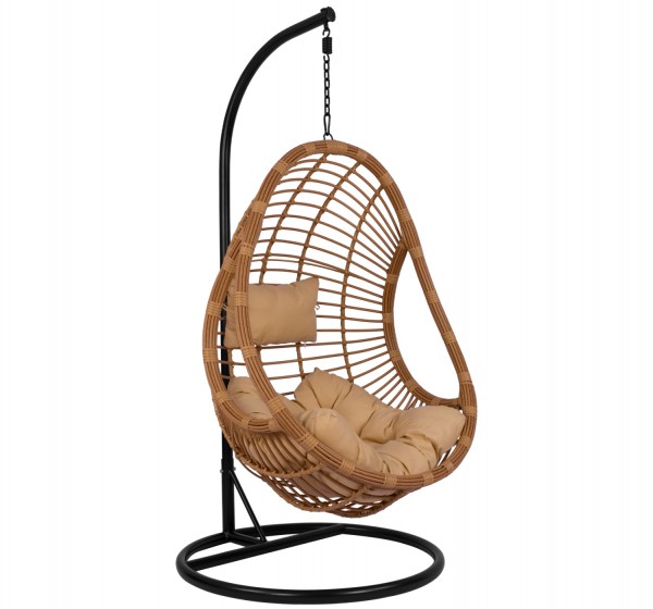 ΚΡΕΜΑΣΤΗ ΠΟΛΥΘΡΟΝΑ ΦΩΛΙΑ CALLIE HM5541.01 ΜΕ WICKER & ΜΑΞΙΛΑΡΙΑ ΜΠΕΖ Φ95Χ195Υ εκ.