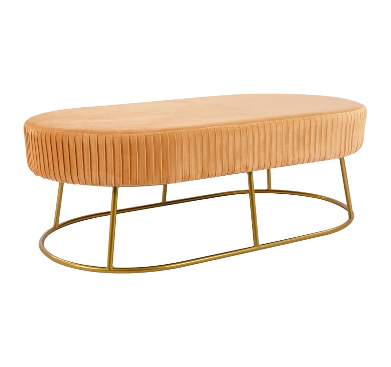 ΣΚΑΜΠΟ ΠΑΓΚΑΚΙ ALINAFE HM8635.09 ΑΠΟ ΧΡΥΣΟ ΒΕΛΟΥΔΟ ΜΕ ΧΡΥΣΗ ΒΑΣΗ 118Χ64Χ40,5Y εκ.