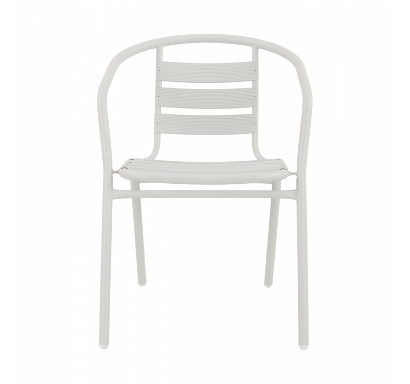 ΠΟΛΥΘΡΟΝΑ LAURA ΜΕΤΑΛΛΙΚΗ ΛΕΥΚΗ ΜΕ ΦΕΤΕΣ ΑΛΟΥΜΙΝΙΟΥ HM5037.02 54x59x73Υ εκ.