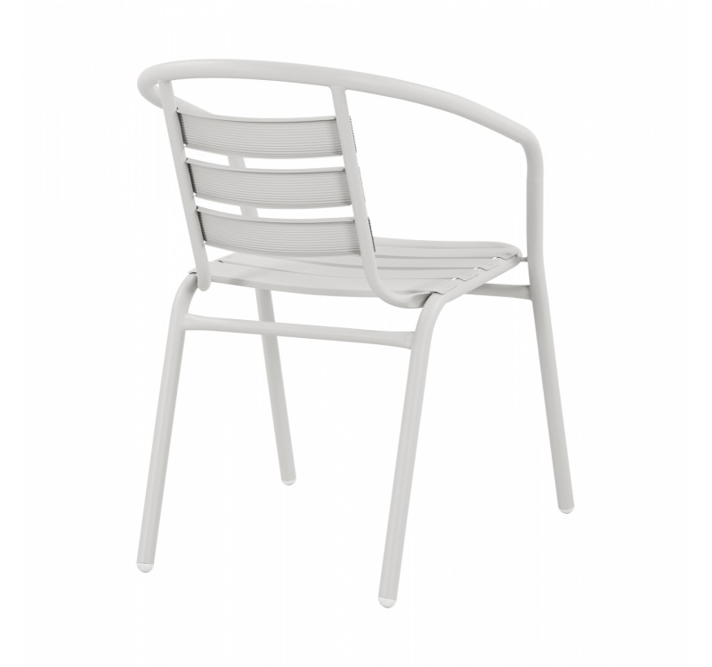 ΠΟΛΥΘΡΟΝΑ LAURA ΜΕΤΑΛΛΙΚΗ ΛΕΥΚΗ ΜΕ ΦΕΤΕΣ ΑΛΟΥΜΙΝΙΟΥ HM5037.02 54x59x73Υ εκ.