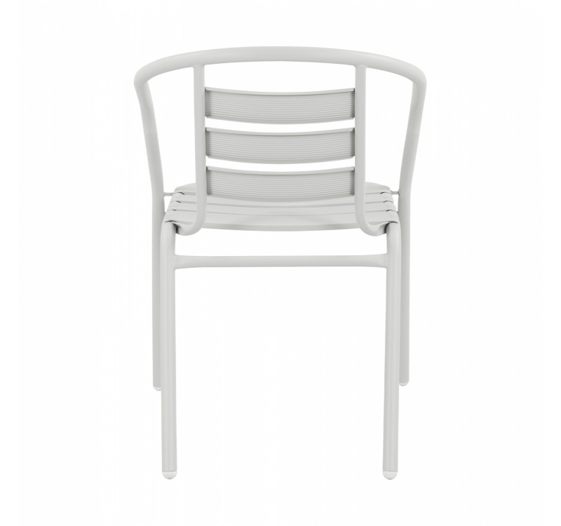 ΠΟΛΥΘΡΟΝΑ LAURA ΜΕΤΑΛΛΙΚΗ ΛΕΥΚΗ ΜΕ ΦΕΤΕΣ ΑΛΟΥΜΙΝΙΟΥ HM5037.02 54x59x73Υ εκ.