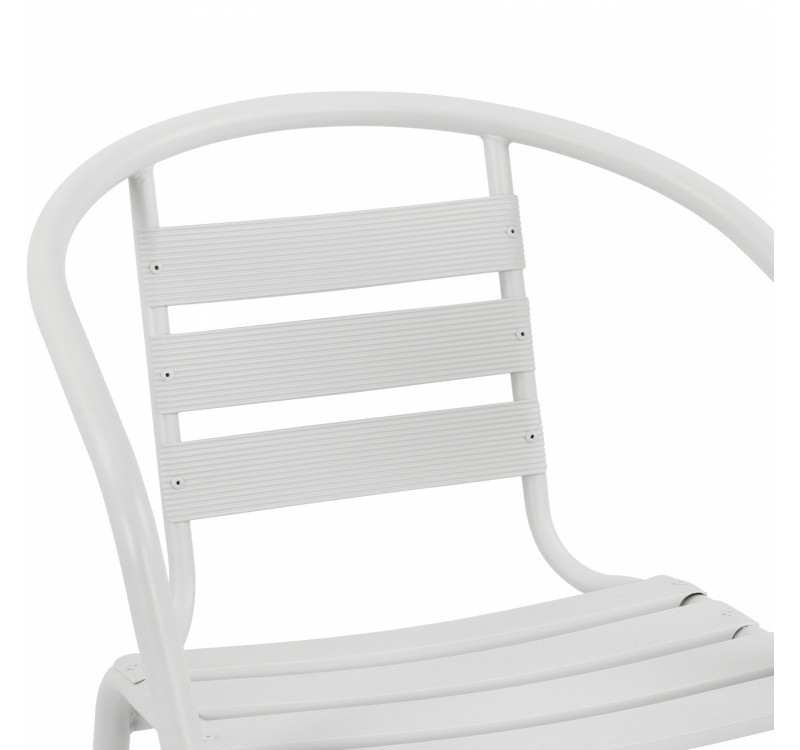 ΠΟΛΥΘΡΟΝΑ LAURA ΜΕΤΑΛΛΙΚΗ ΛΕΥΚΗ ΜΕ ΦΕΤΕΣ ΑΛΟΥΜΙΝΙΟΥ HM5037.02 54x59x73Υ εκ.