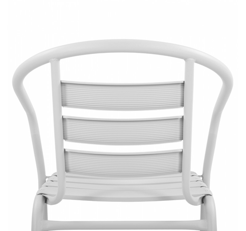 ΠΟΛΥΘΡΟΝΑ LAURA ΜΕΤΑΛΛΙΚΗ ΛΕΥΚΗ ΜΕ ΦΕΤΕΣ ΑΛΟΥΜΙΝΙΟΥ HM5037.02 54x59x73Υ εκ.