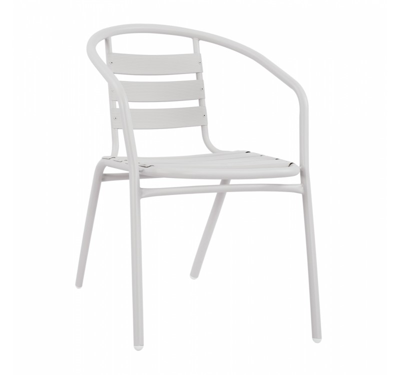 ΠΟΛΥΘΡΟΝΑ LAURA ΜΕΤΑΛΛΙΚΗ ΛΕΥΚΗ ΜΕ ΦΕΤΕΣ ΑΛΟΥΜΙΝΙΟΥ HM5037.02 54x59x73Υ εκ.