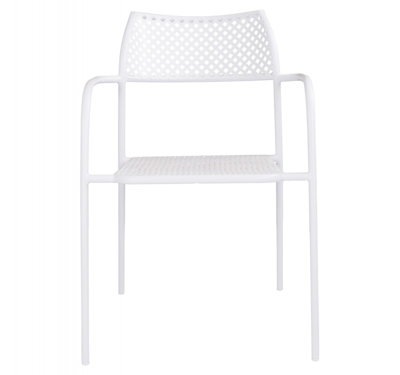 ΚΑΡΕΚΛΑ ΜΕΤΑΛΛΙΚΗ ΛΕΥΚΗ THETIS HM5173.12 55x57x79 cm