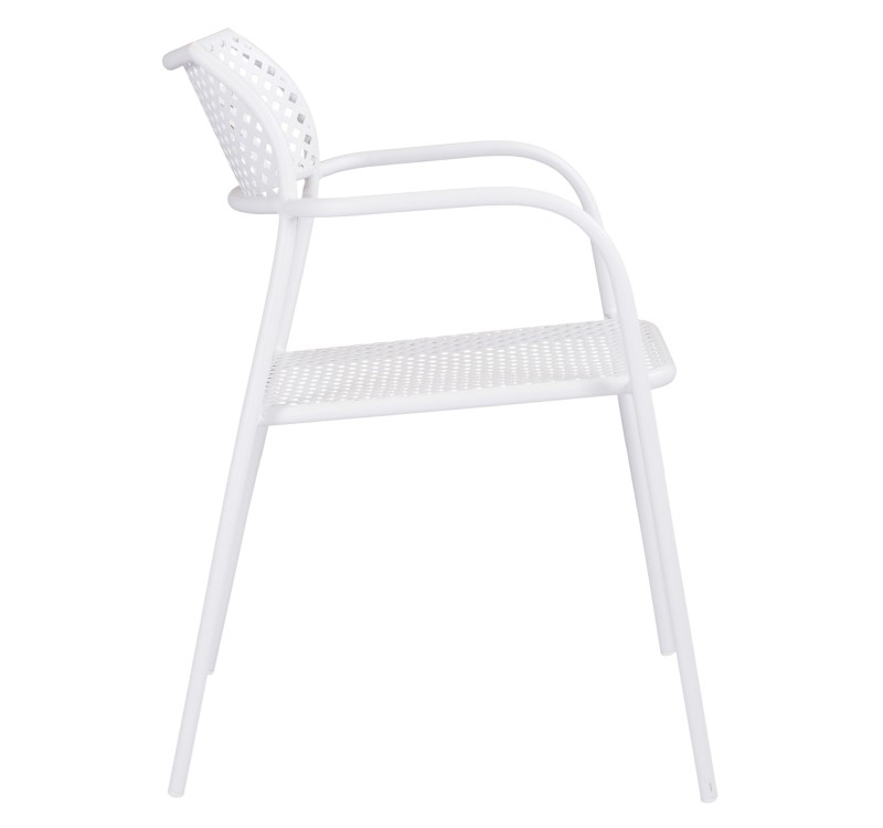 ΚΑΡΕΚΛΑ ΜΕΤΑΛΛΙΚΗ ΛΕΥΚΗ THETIS HM5173.12 55x57x79 cm