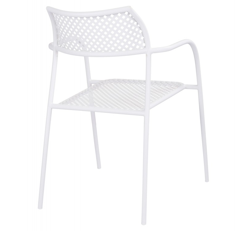 ΚΑΡΕΚΛΑ ΜΕΤΑΛΛΙΚΗ ΛΕΥΚΗ THETIS HM5173.12 55x57x79 cm