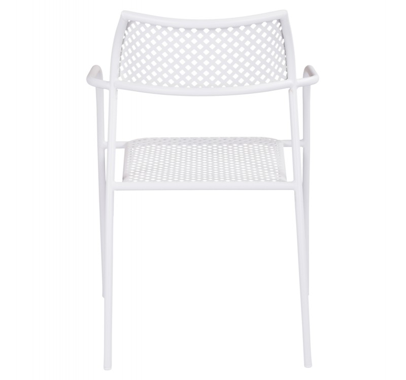 ΚΑΡΕΚΛΑ ΜΕΤΑΛΛΙΚΗ ΛΕΥΚΗ THETIS HM5173.12 55x57x79 cm