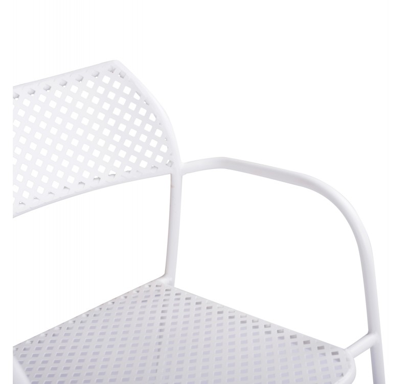 ΚΑΡΕΚΛΑ ΜΕΤΑΛΛΙΚΗ ΛΕΥΚΗ THETIS HM5173.12 55x57x79 cm