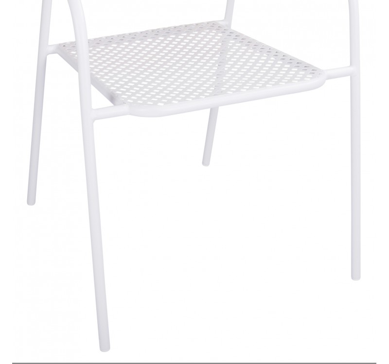 ΚΑΡΕΚΛΑ ΜΕΤΑΛΛΙΚΗ ΛΕΥΚΗ THETIS HM5173.12 55x57x79 cm