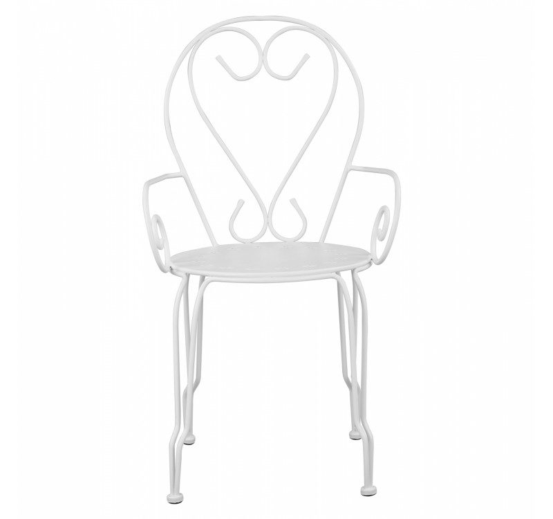 ΚΑΡΕΚΛΑ ΠΟΛΥΘΡΟΝΑ ΜΕΤΑΛΛΙΚΗ AMORE ΛΕΥΚΗ HM5008.12 49x48x90 εκ.