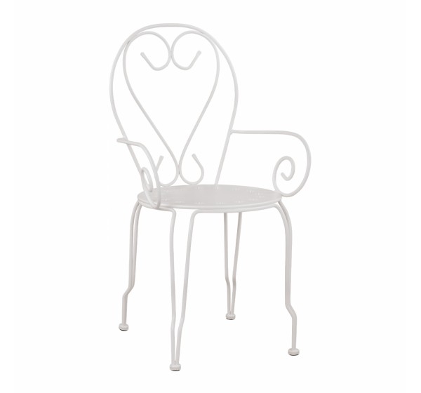 ΚΑΡΕΚΛΑ ΠΟΛΥΘΡΟΝΑ ΜΕΤΑΛΛΙΚΗ AMORE ΛΕΥΚΗ HM5008.12 49x48x90 εκ.