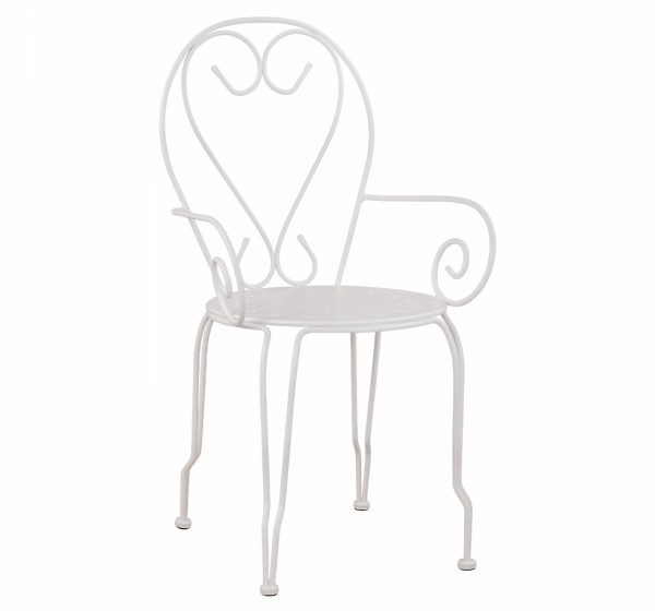 ΚΑΡΕΚΛΑ ΠΟΛΥΘΡΟΝΑ ΜΕΤΑΛΛΙΚΗ AMORE ΛΕΥΚΗ HM5008.12 49x48x90 εκ.
