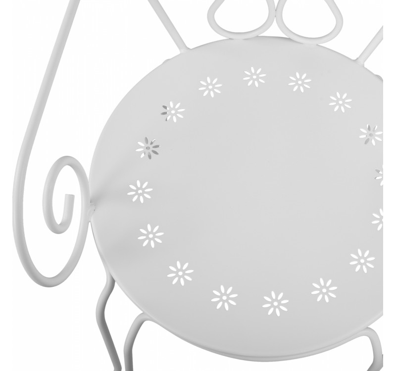 ΚΑΡΕΚΛΑ ΠΟΛΥΘΡΟΝΑ ΜΕΤΑΛΛΙΚΗ AMORE ΛΕΥΚΗ HM5008.12 49x48x90 εκ.