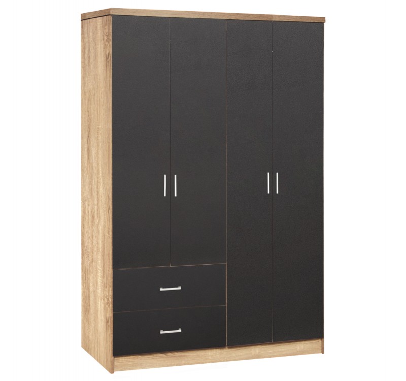 ΝΤΟΥΛΑΠΑ 4ΦΥΛΛΗ BRIANA ME 2 ΣΥΡΤΑΡΙΑ HM339.04 SONAMA-ΓΚΡΙ 120Χ42,5Χ180,5εκ.