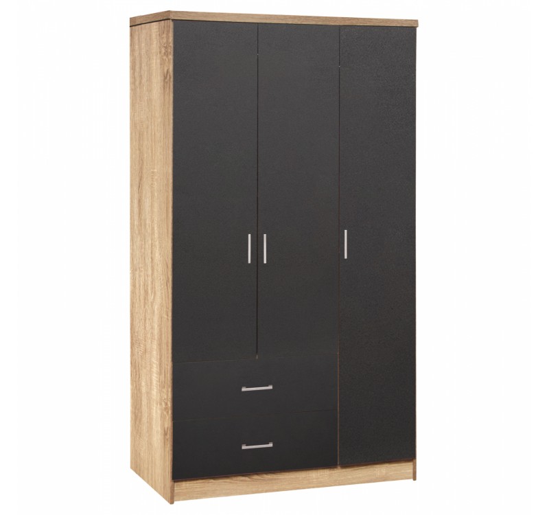 ΝΤΟΥΛΑΠΑ 3ΦΥΛΛΗ ME 2 ΣΥΡΤΑΡΙΑ CAESAR HM340.04 SONAMA ΜΕ ΓΚΡΙ 89x42,5Χ181εκ.