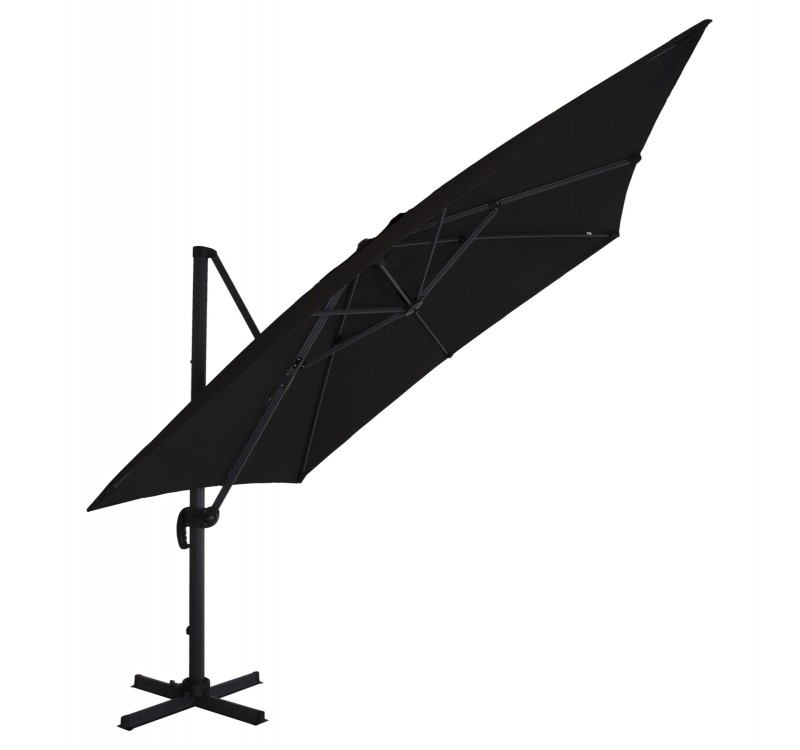 ΟΜΠΡΕΛΑ SHADER HM6025.03 ALU ΕΠΑΓΓΕΛΜΑΤΙΚΗ ΚΡΕΜΑΣΤΗ 3X3 360 ΜΟΙΡΩΝ ME ΜΑΥΡΟ ΑΚΡΥΛΙΚΟ ΠΑΝΙ