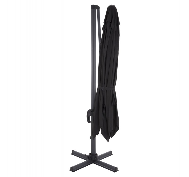 ΟΜΠΡΕΛΑ SHADER HM6025.03 ALU ΕΠΑΓΓΕΛΜΑΤΙΚΗ ΚΡΕΜΑΣΤΗ 3X3 360 ΜΟΙΡΩΝ ME ΜΑΥΡΟ ΑΚΡΥΛΙΚΟ ΠΑΝΙ