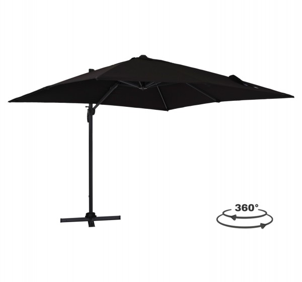 ΟΜΠΡΕΛΑ SHADER HM6025.03 ALU ΕΠΑΓΓΕΛΜΑΤΙΚΗ ΚΡΕΜΑΣΤΗ 3X3 360 ΜΟΙΡΩΝ ME ΜΑΥΡΟ ΑΚΡΥΛΙΚΟ ΠΑΝΙ