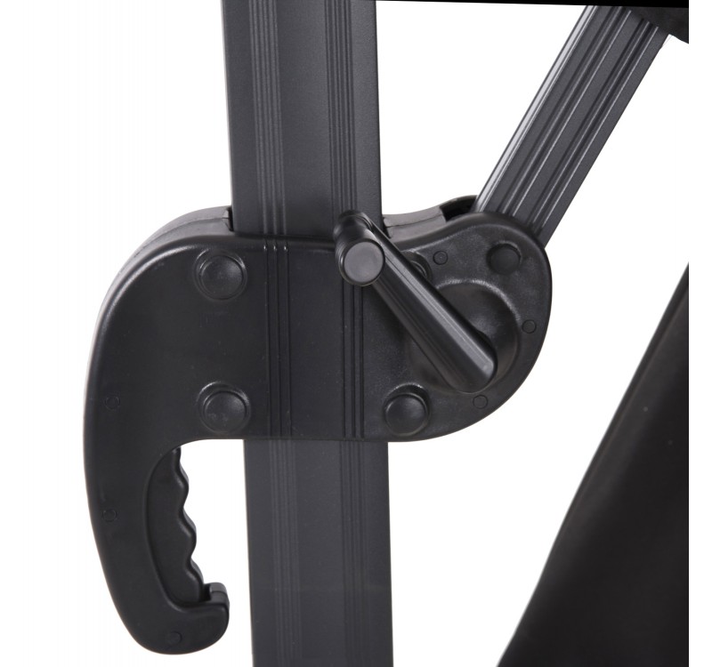 ΟΜΠΡΕΛΑ SHADER HM6025.03 ALU ΕΠΑΓΓΕΛΜΑΤΙΚΗ ΚΡΕΜΑΣΤΗ 3X3 360 ΜΟΙΡΩΝ ME ΜΑΥΡΟ ΑΚΡΥΛΙΚΟ ΠΑΝΙ