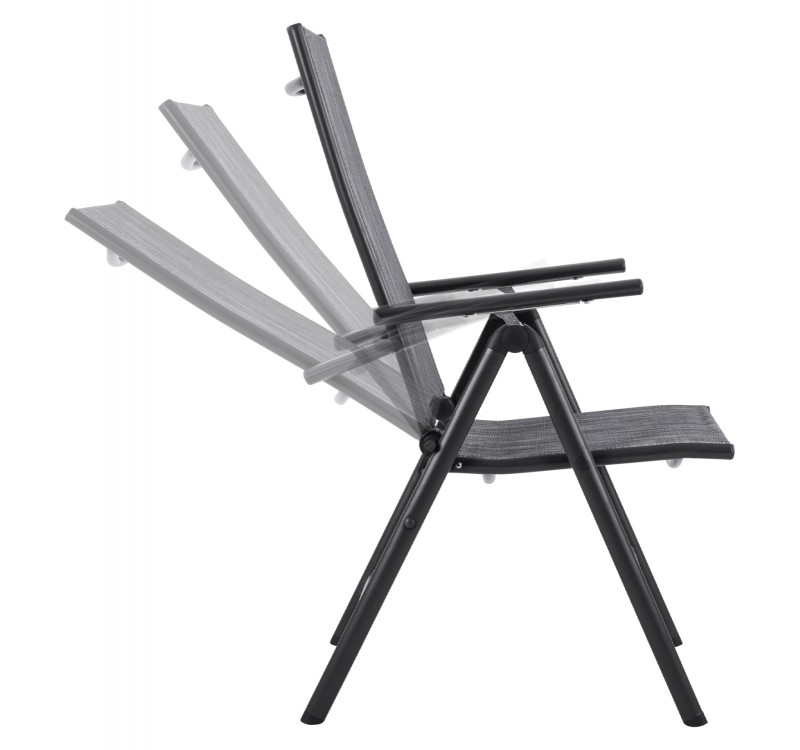 ΠΟΛΥΘΡΟΝΑ ZURI 7ΘΕΣΕΩΝ ΠΤΥΣ/ΝΗ ΜΕΤΑΛΛΙΚΗ ΓΚΡΙ ME ΓΚΡΙ TEXTILENE HM5700.01 55x70x103Y εκ.