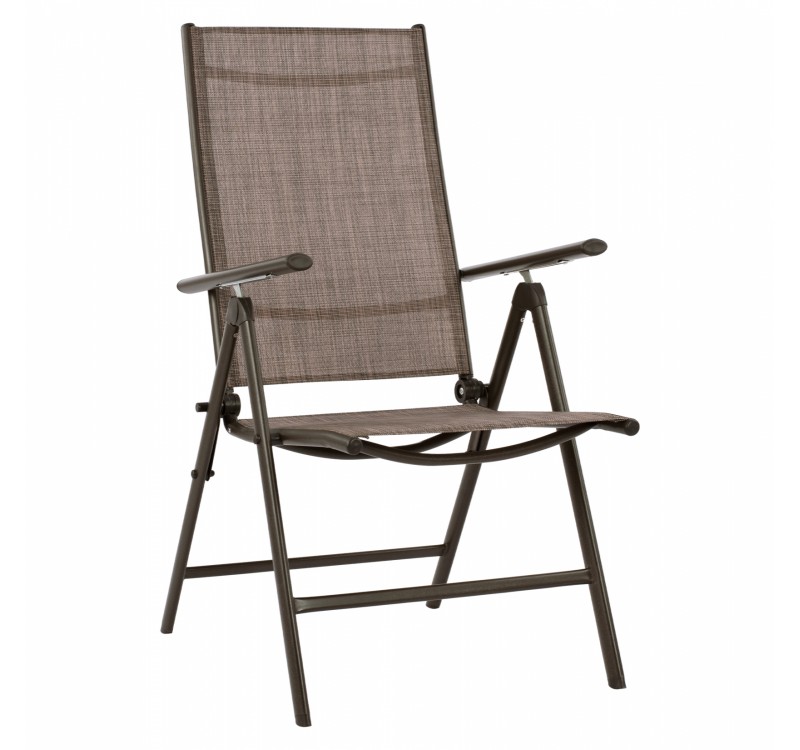 ΠΟΛΥΘΡΟΝΑ ZURI  7ΘΕΣΕΩΝ ΠΤΥΣ/ΝΗ ΜΕΤΑΛΛΙΚΗ ΚΑΦΕ ME ΚΑΦΕ TEXTILENE HM5700.02 55x70x103Υ εκ.