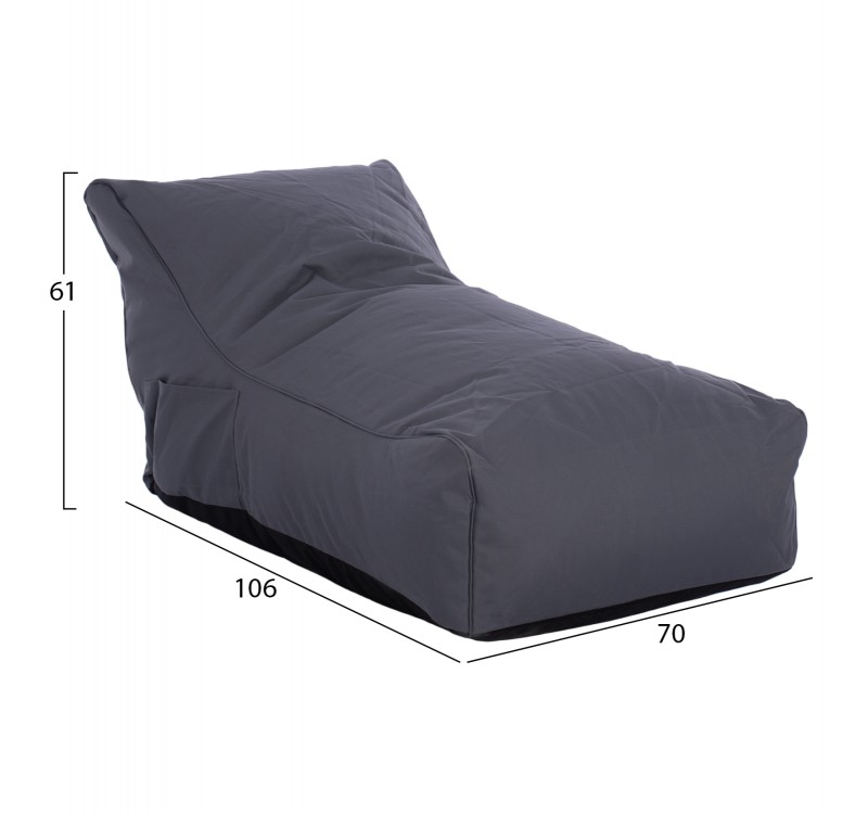 ΠΟΥΦ BLOOM ΑΔΙΑΒΡΟΧΟ HM5111.20 ΓΚΡΙ 106x70x61Υ εκ.