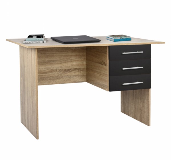 ΓΡΑΦΕΙΟ ΜΕΛΑΜΙΝΗΣ ENSLEY HM2029.04 ΜΕ 3 ΣΥΡΤΑΡΙΑ SONAMA-ΓΚΡΙ 120X60X76 εκ.