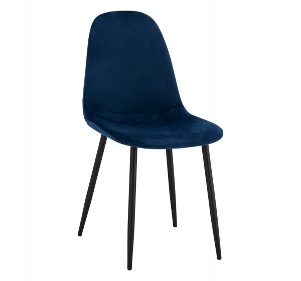 ΚΑΡΕΚΛΑ LEONARDO HM00100.08 ΒΕΛΟΥΔΟ ΜΠΛΕ ΜΕ ΜΕΤΑΛΛΙΚΑ ΠΟΔΙΑ 43x54x88Υ εκ.