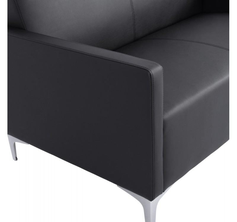 ΚΑΝΑΠΕΣ 2ΘΕΣΙΟΣ NELLIE HM3159.21 ΜΕ ΜΑΥΡΟ PU 113x71x71Υ εκ.