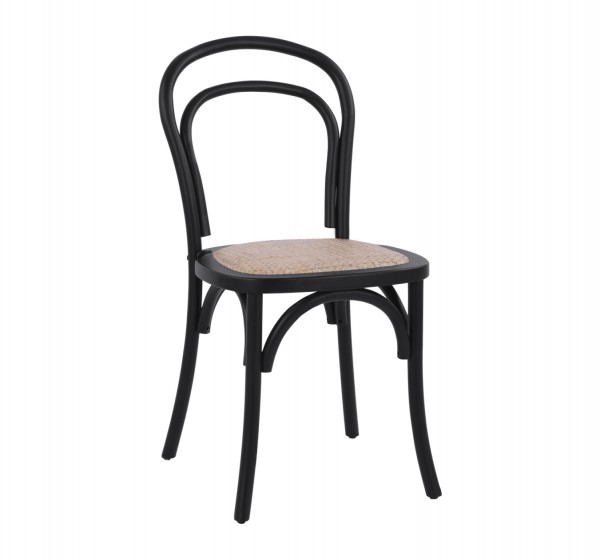 ΞΥΛΙΝΗ ΚΑΡΕΚΛΑ ΒΙΕΝΝΗΣ ALIYAH ΣΤΟΙΒΑΖΟΜΕΝΗ ΑΠΟ ΞΥΛΟ ΟΞΙΑΣ ΣΕ ΜΑΥΡΟ ΜΑΤ HM8644.02 45x54x89 cm