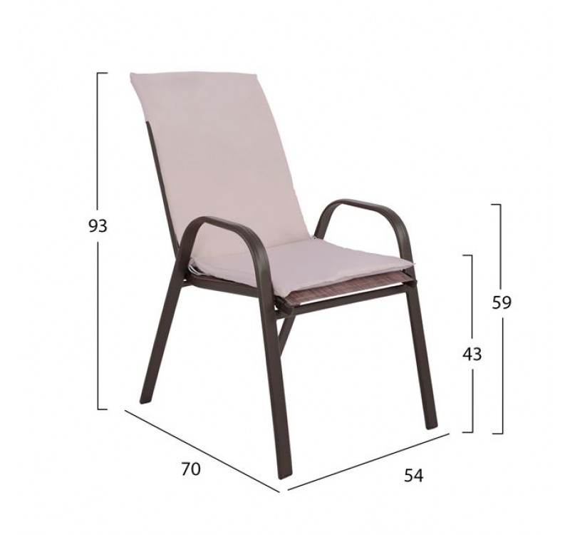 ΣΕΤ ΤΡΑΠΕΖΑΡΙΑΣ 7ΤΜΧ ΚΑΡΕΚΛΕΣ ΜΕ ΜΑΞΙΛΑΡΙ & ΤΡΑΠΕΖΙ 150X90 HM10572.02 ΚΑΦΕ