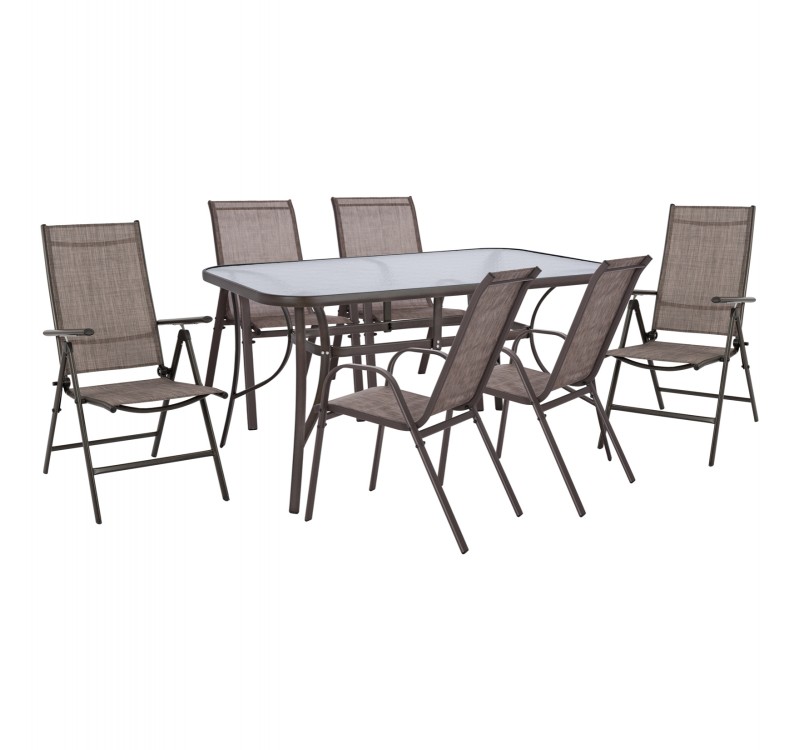 ΣΕΤ ΤΡΑΠΕΖΑΡΙΑΣ 7ΤΜΧ ΣΕ ΧΡΩΜΑ ΚΑΦΕ HM10557.02